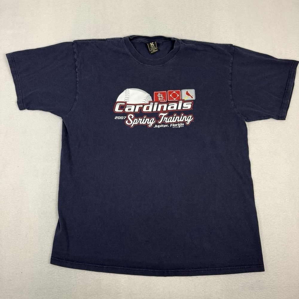 Vtg 2007 St Louis Cardinals Spring Training T-Shirt Mens XXL Navy Gear Sports - Picture 1 of 6